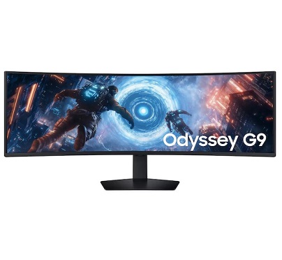 מסך מחשב לגיימרים 49 אינץ' קעור סמסונג Samsung LS49FG910EMXUE Odyssey G9 G91F DQHD 144Hz Gaming Monitor 49 Inch Curved 1000R VA 1ms 32:9 HDMI DP USB